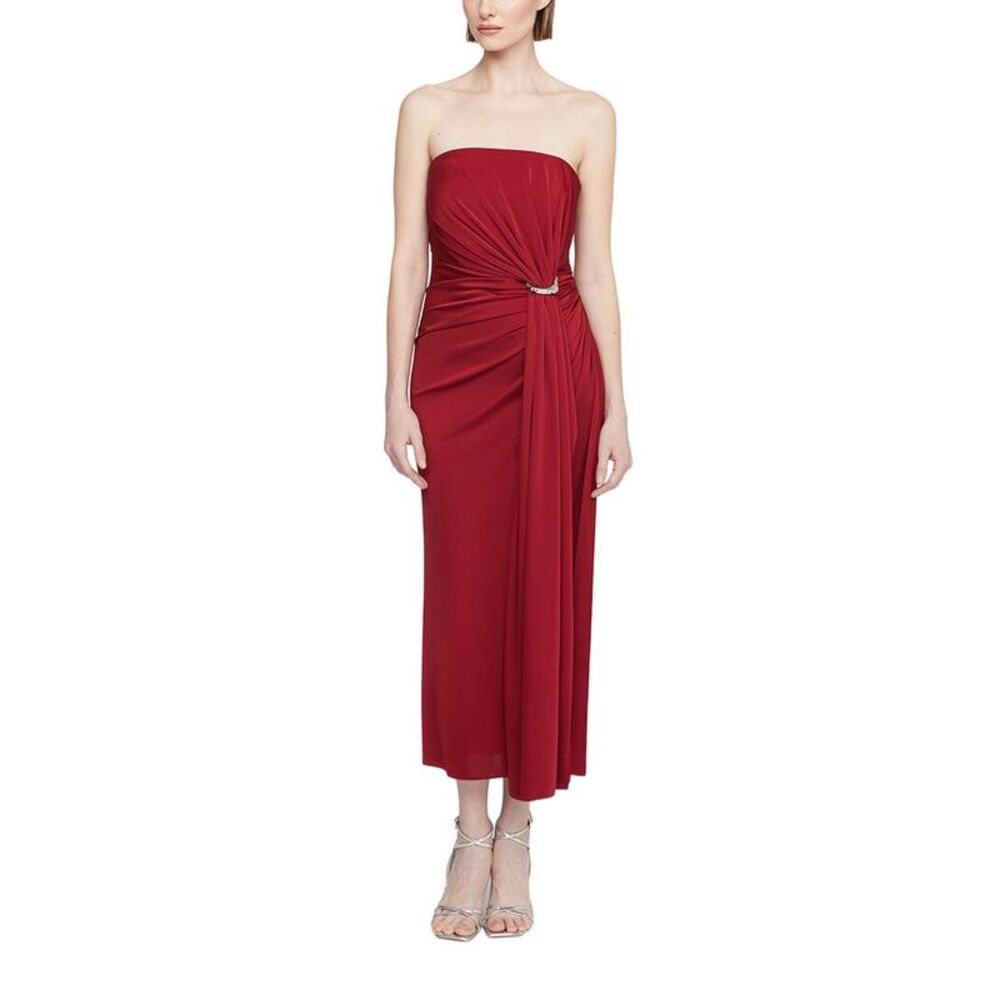 Halston Womens  Nadia Midi Dress